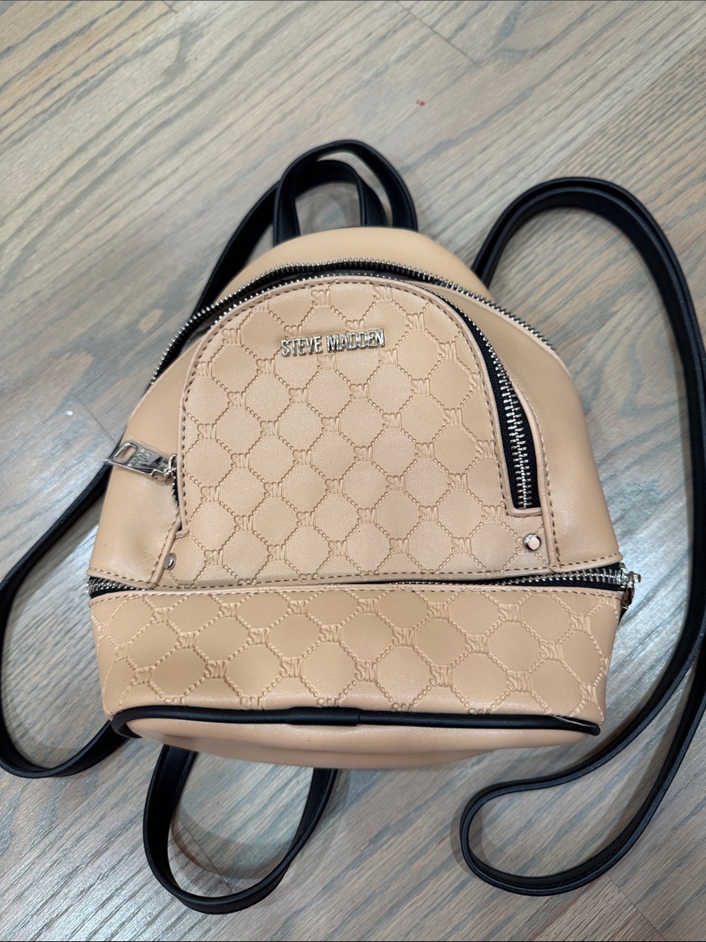 Steve Madden Bviki Mini Backpack with Black Straps